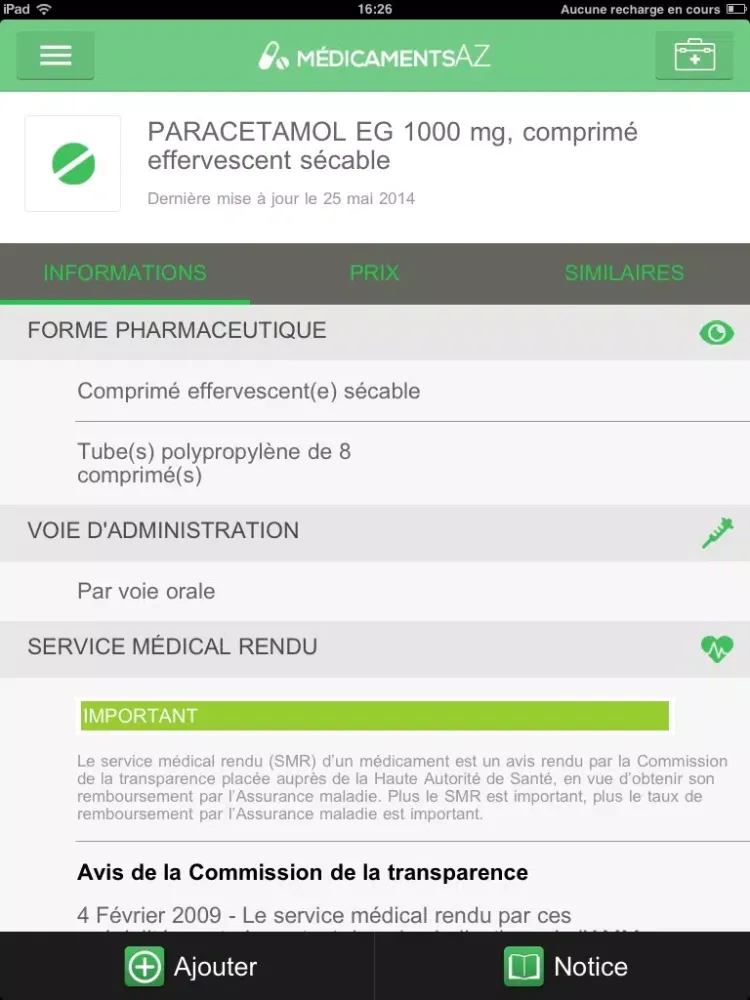 Médicaments AZ iPad 應用截圖