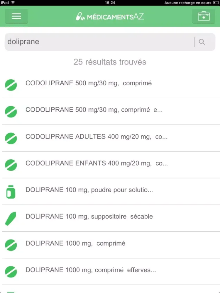 Médicaments AZ iPad 應用截圖