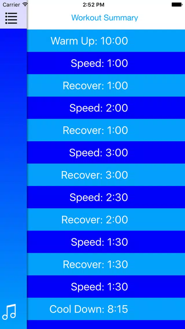 Zrzuty ekranu Fartlek Yourself