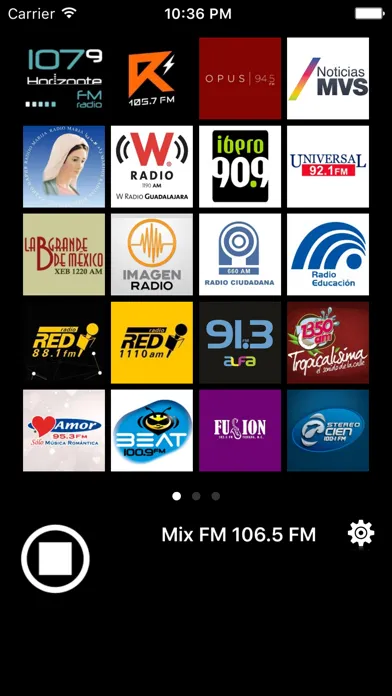 Capturas de tela do Radios Mexico