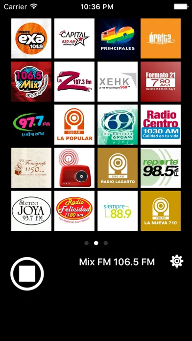 Capturas de tela do Radios Mexico