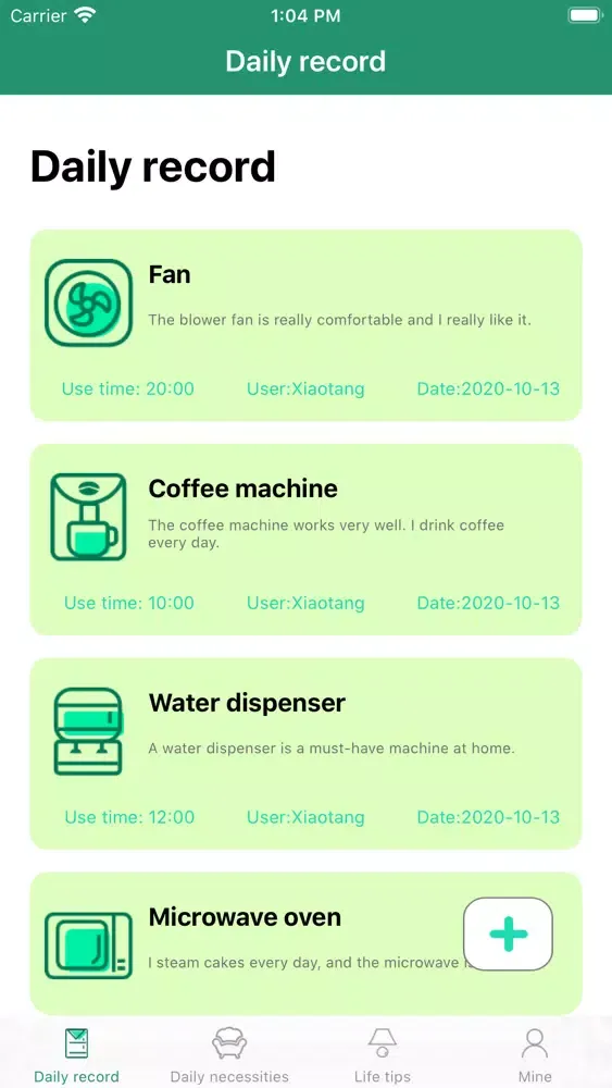 Скриншоты RecordLife-Daily