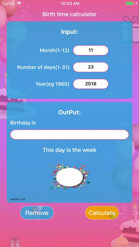 Birth time calculator سکرین شاٹس