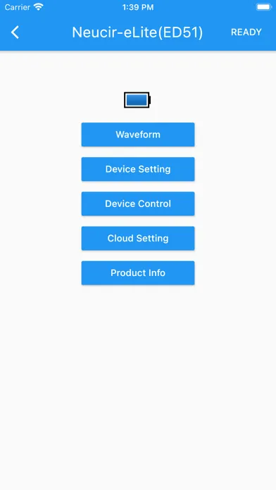 Capturas de tela do OYMotion NeuCir User APP
