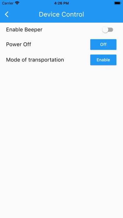 Capturas de tela do OYMotion NeuCir User APP