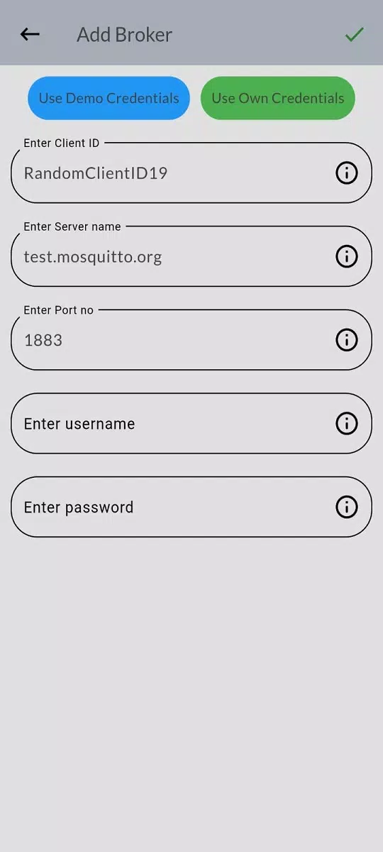 MQTT Dashboard Screenshots