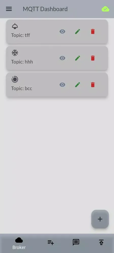 MQTT Dashboard Ekran Görüntüleri