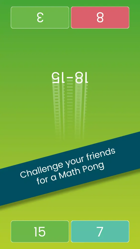 ภาพหน้าจอของ Math Pong