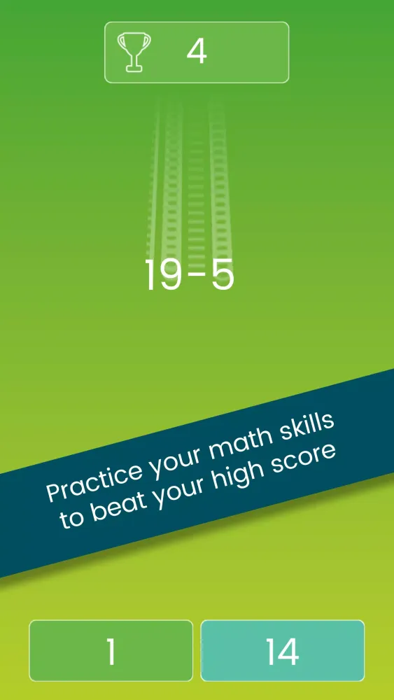 ภาพหน้าจอของ Math Pong