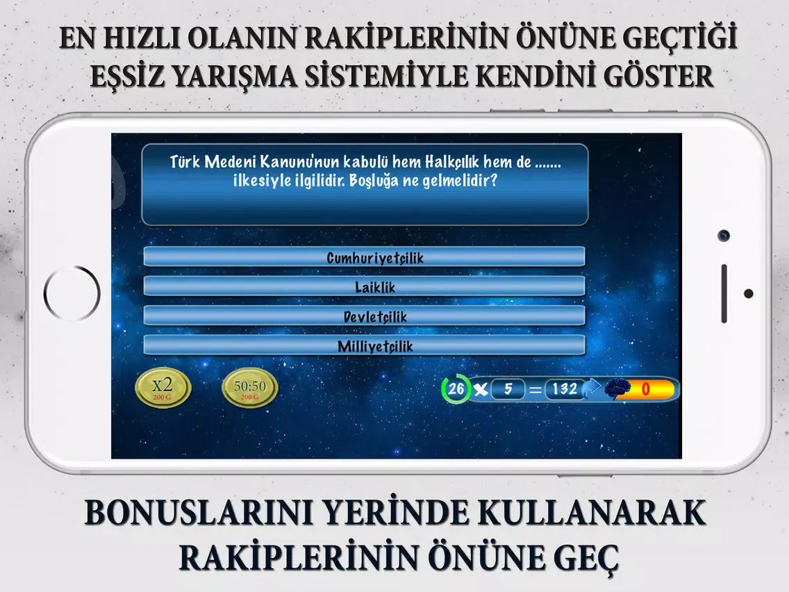 Capturas de tela do Bilgi Yarışması Uzayda Yolculuk iPad 
