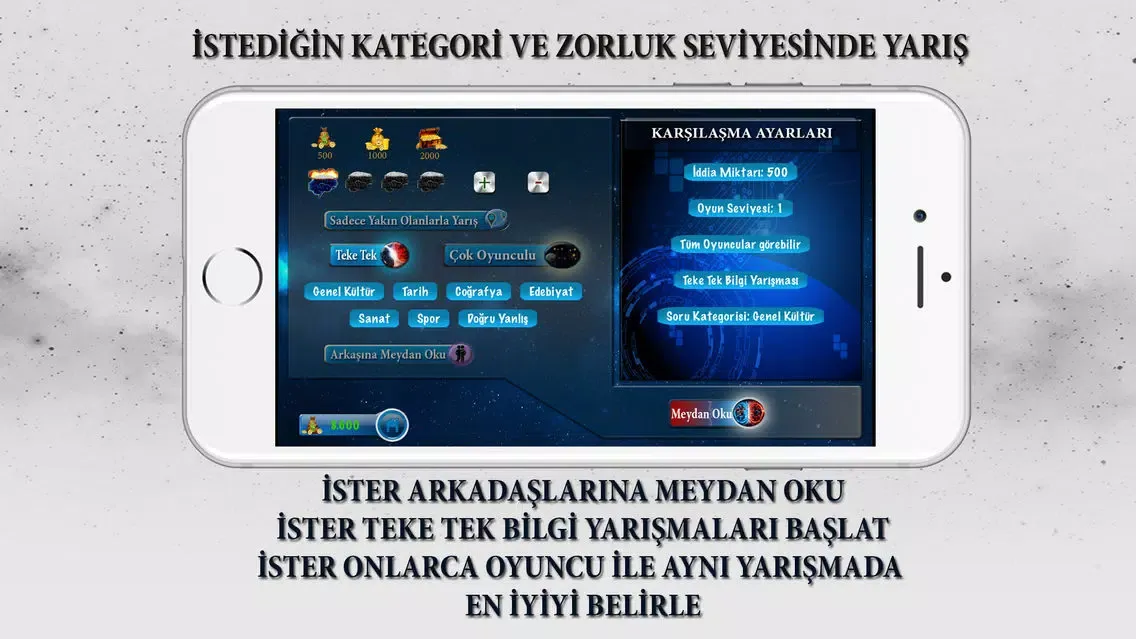 Capturas de tela do Bilgi Yarışması Uzayda Yolculuk