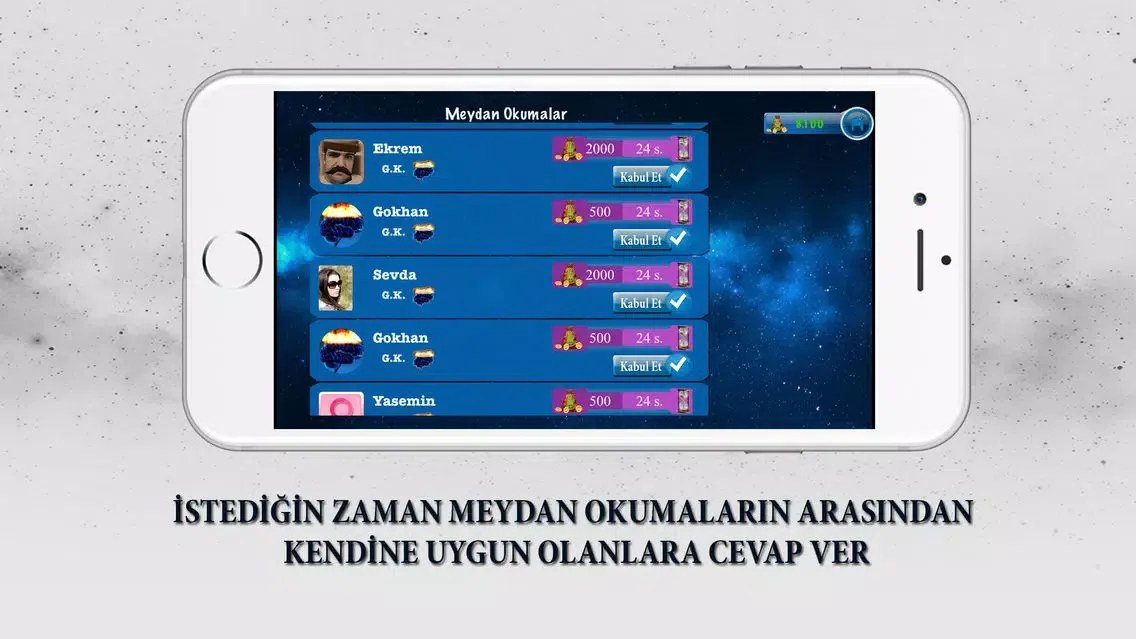 Capturas de tela do Bilgi Yarışması Uzayda Yolculuk