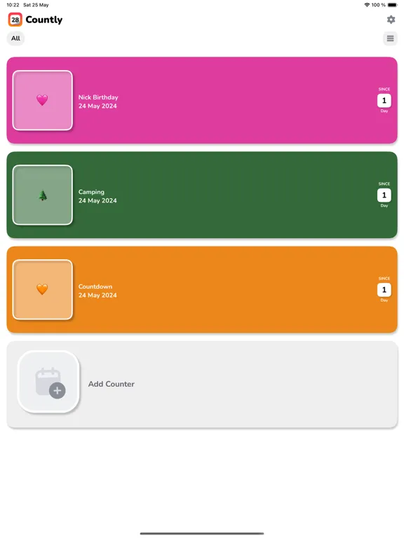 Скриншоты Countly: Countdown, Date Timer iPad 