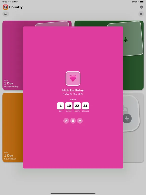 Скриншоты Countly: Countdown, Date Timer iPad 