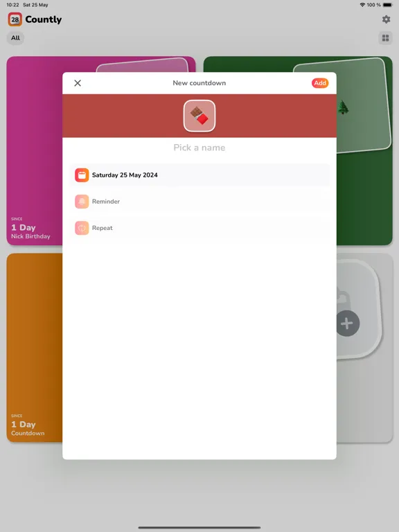 Скриншоты Countly: Countdown, Date Timer iPad 