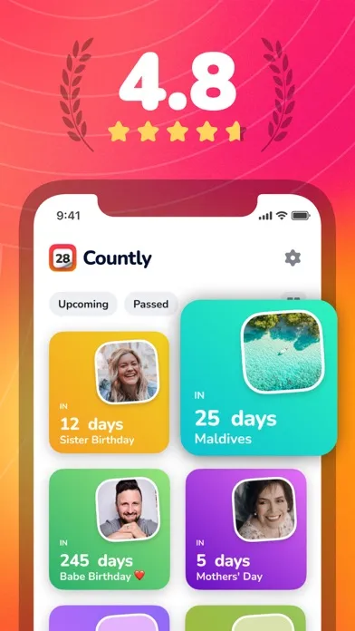 Скриншоты Countly: Countdown, Date Timer