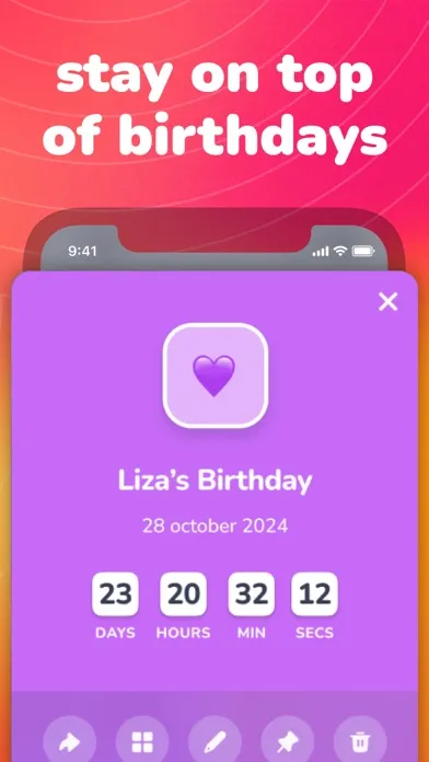 Скриншоты Countly: Countdown, Date Timer
