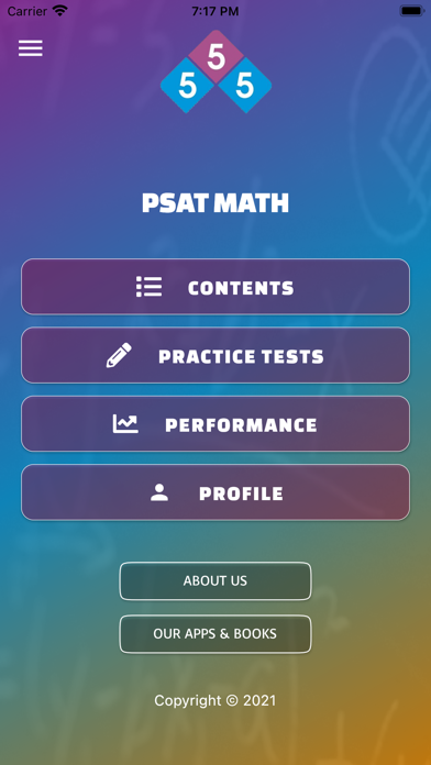 Ảnh chụp màn hình của PSAT MATH
