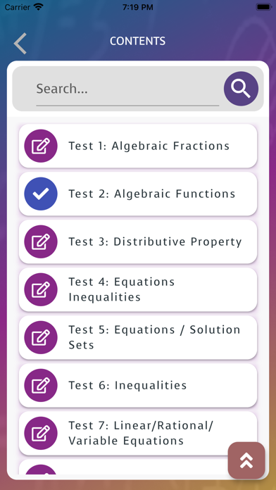 Ảnh chụp màn hình của PSAT MATH