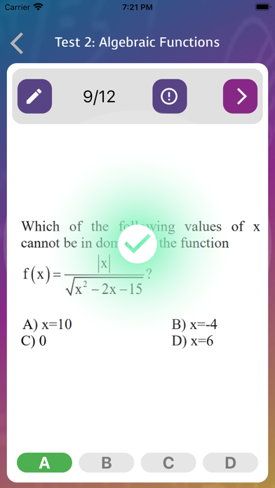 Ảnh chụp màn hình của PSAT MATH