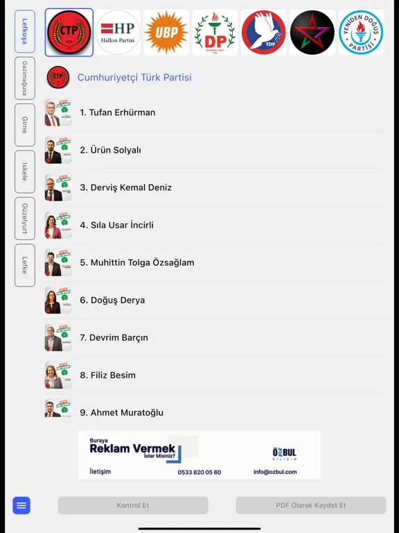 KKTC Seçim 2022 iPad  스크린샷