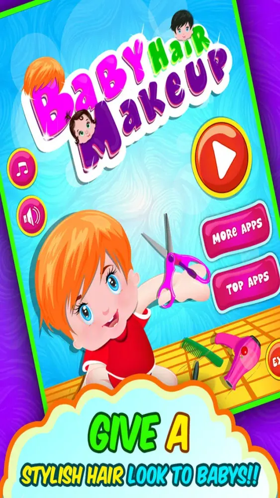 Ảnh chụp màn hình của Baby Hair Makeup salon – Kids & girls Fun Addictive Games