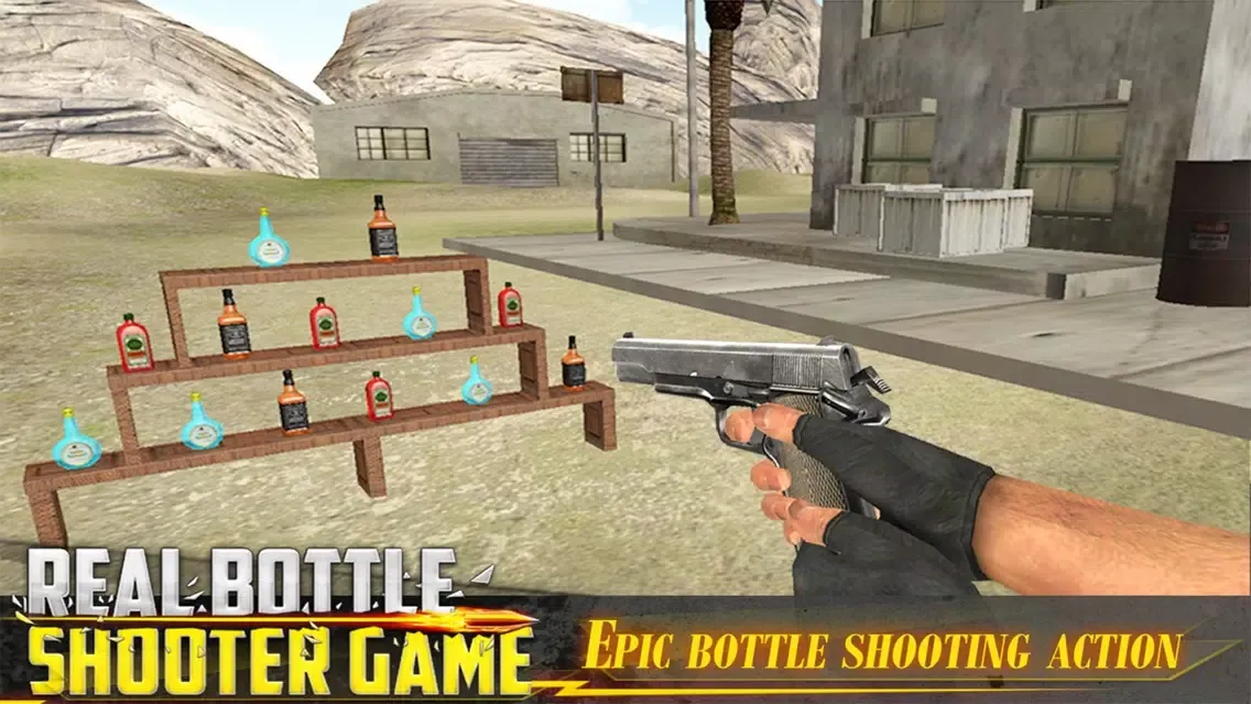 Crazy Bottle Flip Shooting Range: Firing Showdown スクリーンショット