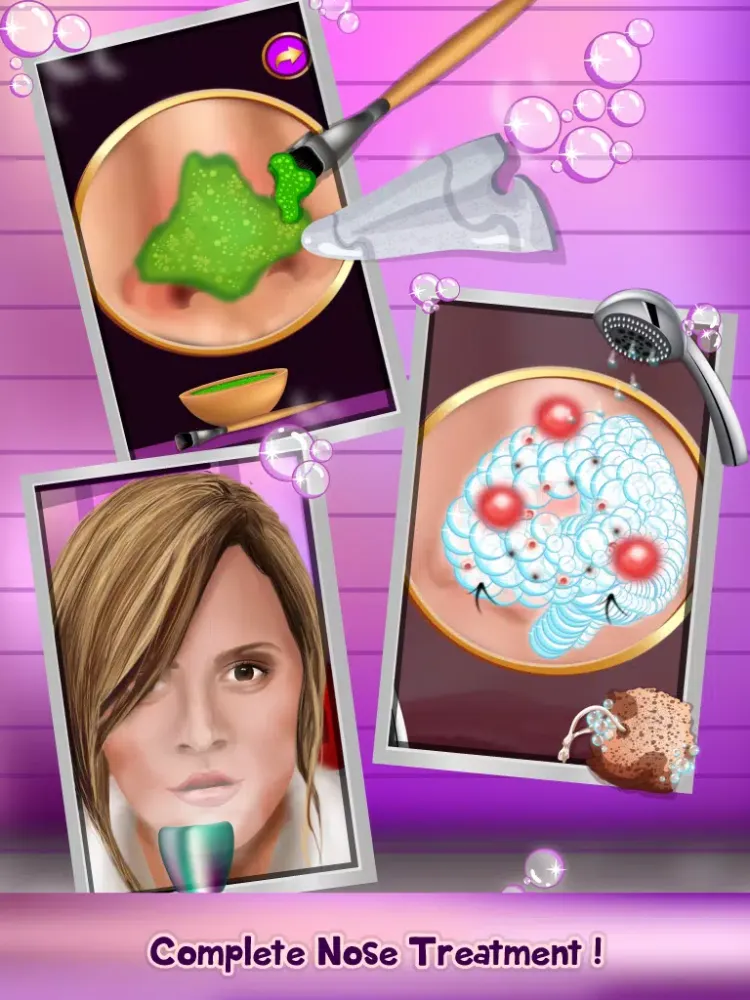 Captures d'écran de Celebrity Nose Spa – It’s Facial Makeover Game for Hollywood Famous Star Girls iPad 