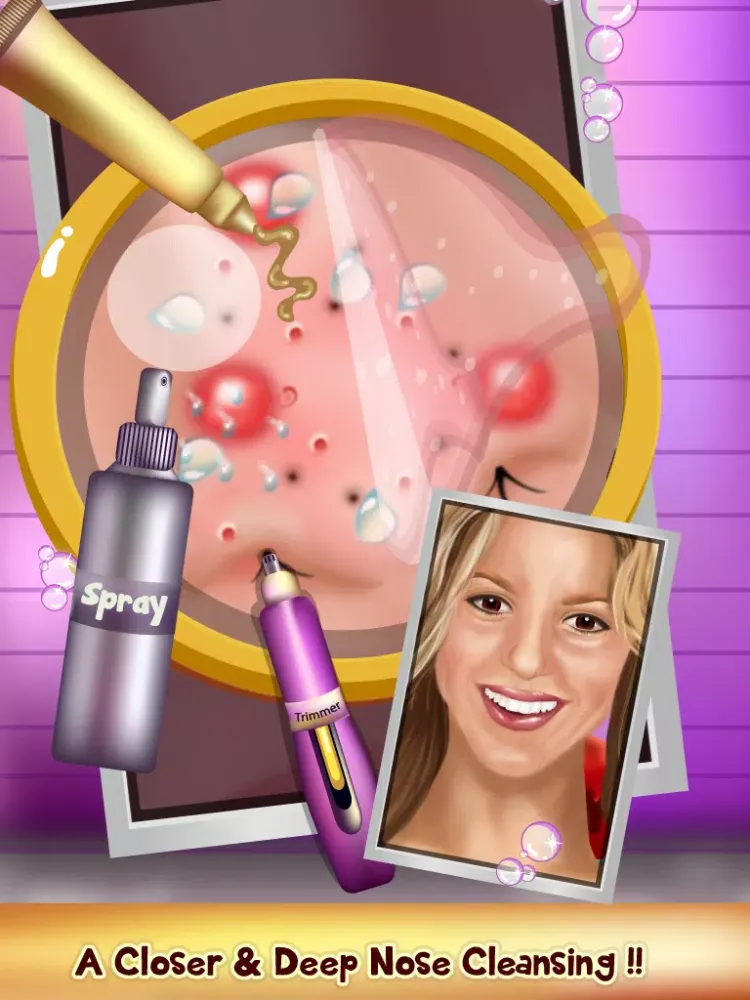Captures d'écran de Celebrity Nose Spa – It’s Facial Makeover Game for Hollywood Famous Star Girls iPad 
