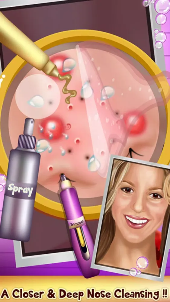 Captures d'écran de Celebrity Nose Spa – It’s Facial Makeover Game for Hollywood Famous Star Girls