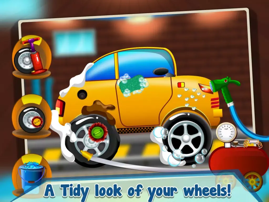 صور Taxi Car Wash Simulator 2D - Clean & Fix Automobiles in your Garage iPad 