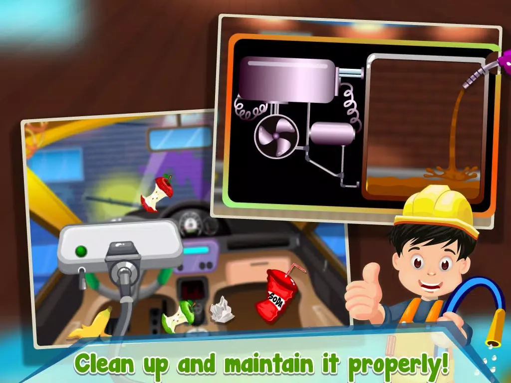صور Taxi Car Wash Simulator 2D - Clean & Fix Automobiles in your Garage iPad 