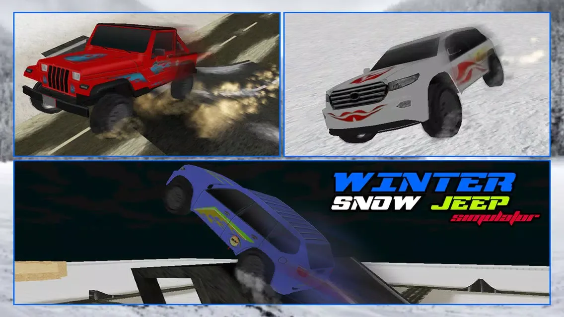 4x4 Crazy Snow Jeep Simulator 3D سکرین شاٹس