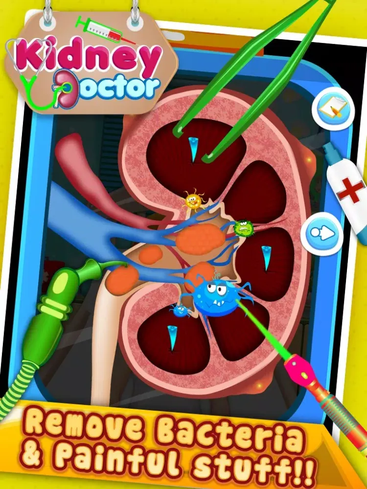 ภาพหน้าจอของ Kidney Doctor Clinic –Treat Your Patients WithVirtual Surgery Game iPad 