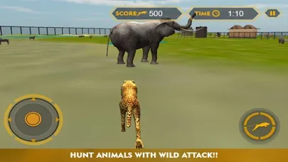 Capturas de pantalla de Wildlife cheetah Attack simulator 3D – Chase the wild animals, hunt them in this safari adventure