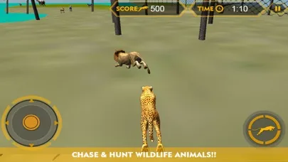 Capturas de pantalla de Wildlife cheetah Attack simulator 3D – Chase the wild animals, hunt them in this safari adventure