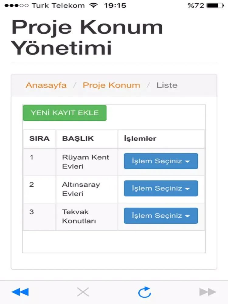 Özoğlu Özbay Grup Arıza Takip iPad  سکرین شاٹس