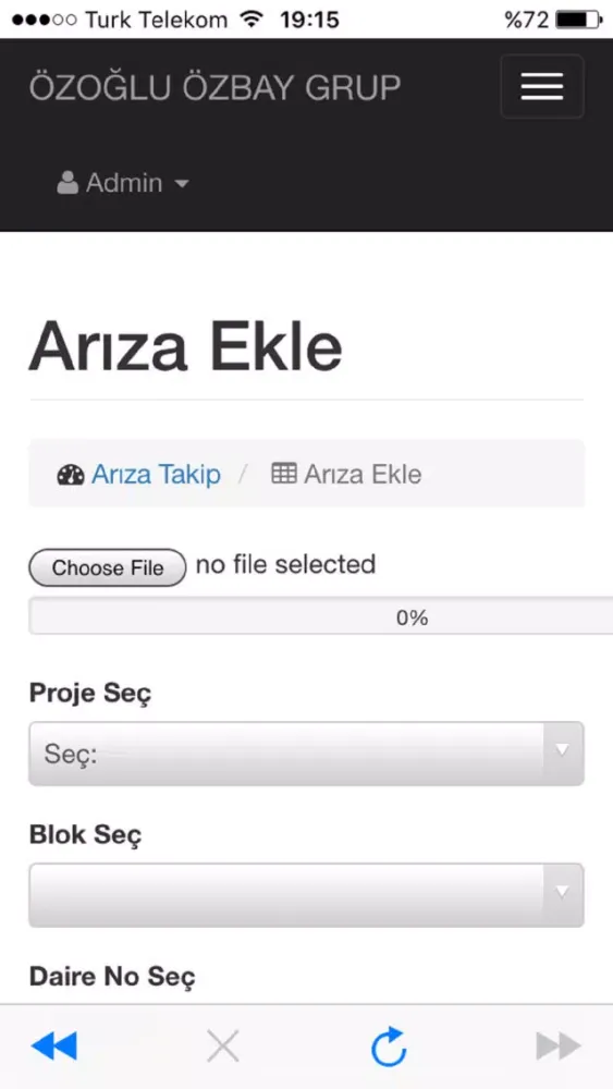 Özoğlu Özbay Grup Arıza Takip سکرین شاٹس