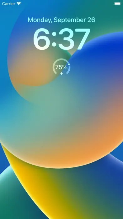 Battery percentage (%) widget Ekran Görüntüleri