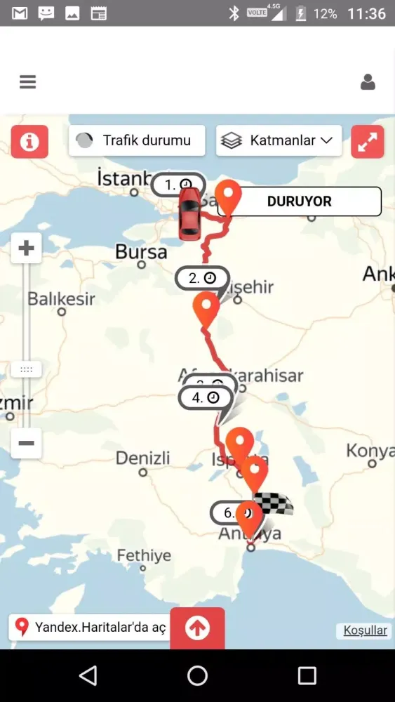 Tangkapan layar Araç Takip Öztek