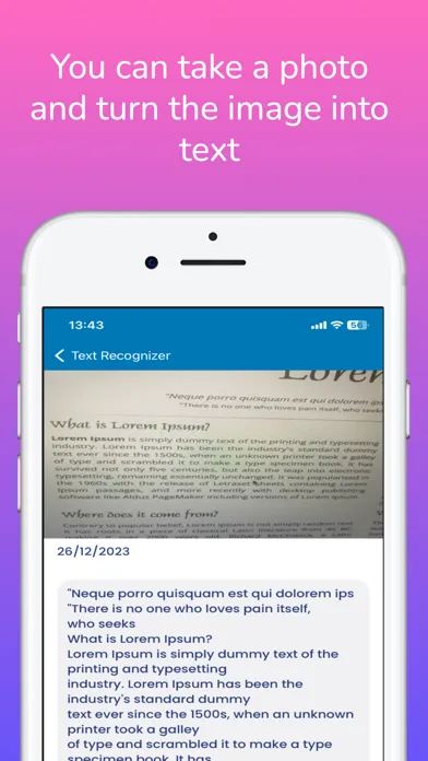 Zrzuty ekranu Lens OCR - Image To Text