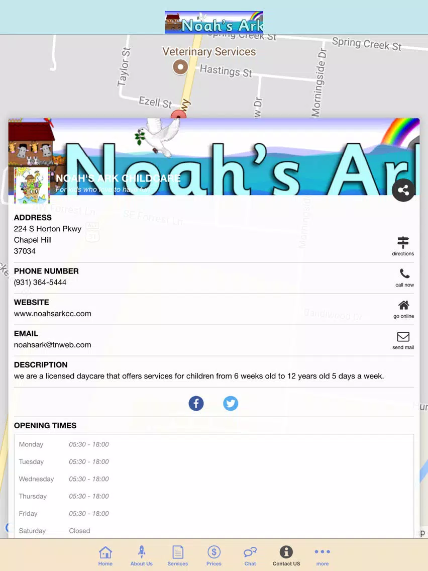 Noah's Ark Childcare App iPad  スクリーンショット