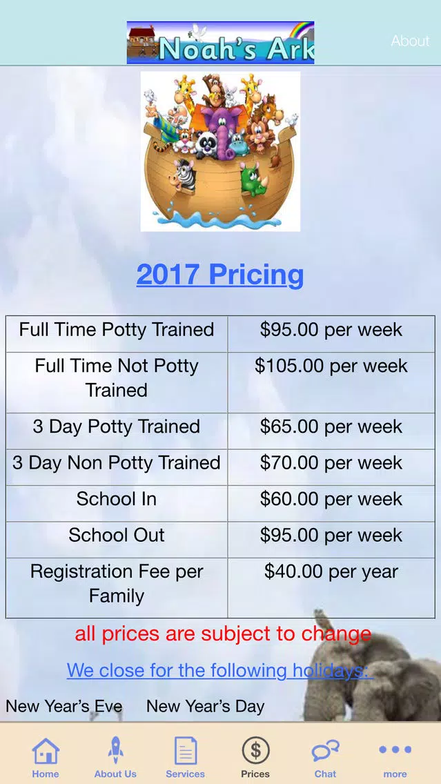 Noah's Ark Childcare App スクリーンショット