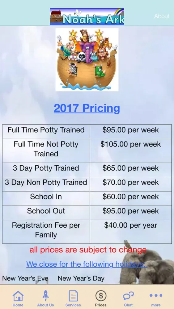 Captures d'écran de Noah's Ark Childcare App