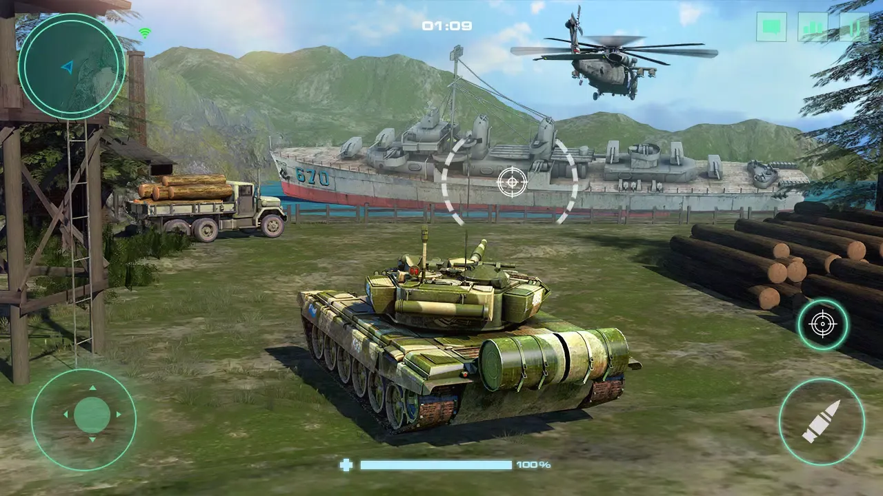 Tangkapan layar Tank Battle Game - War Game 3D