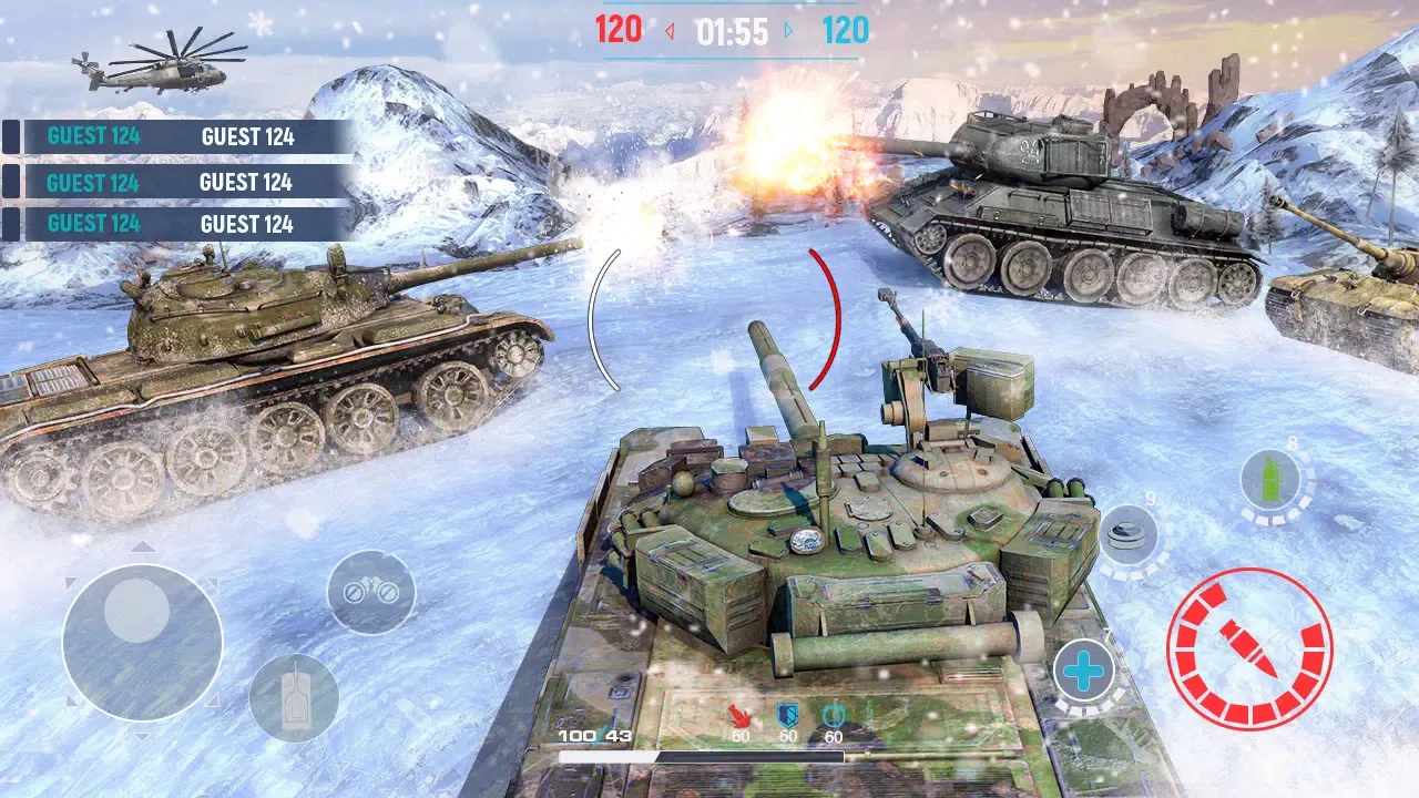 Tangkapan layar Tank Battle Game - War Game 3D