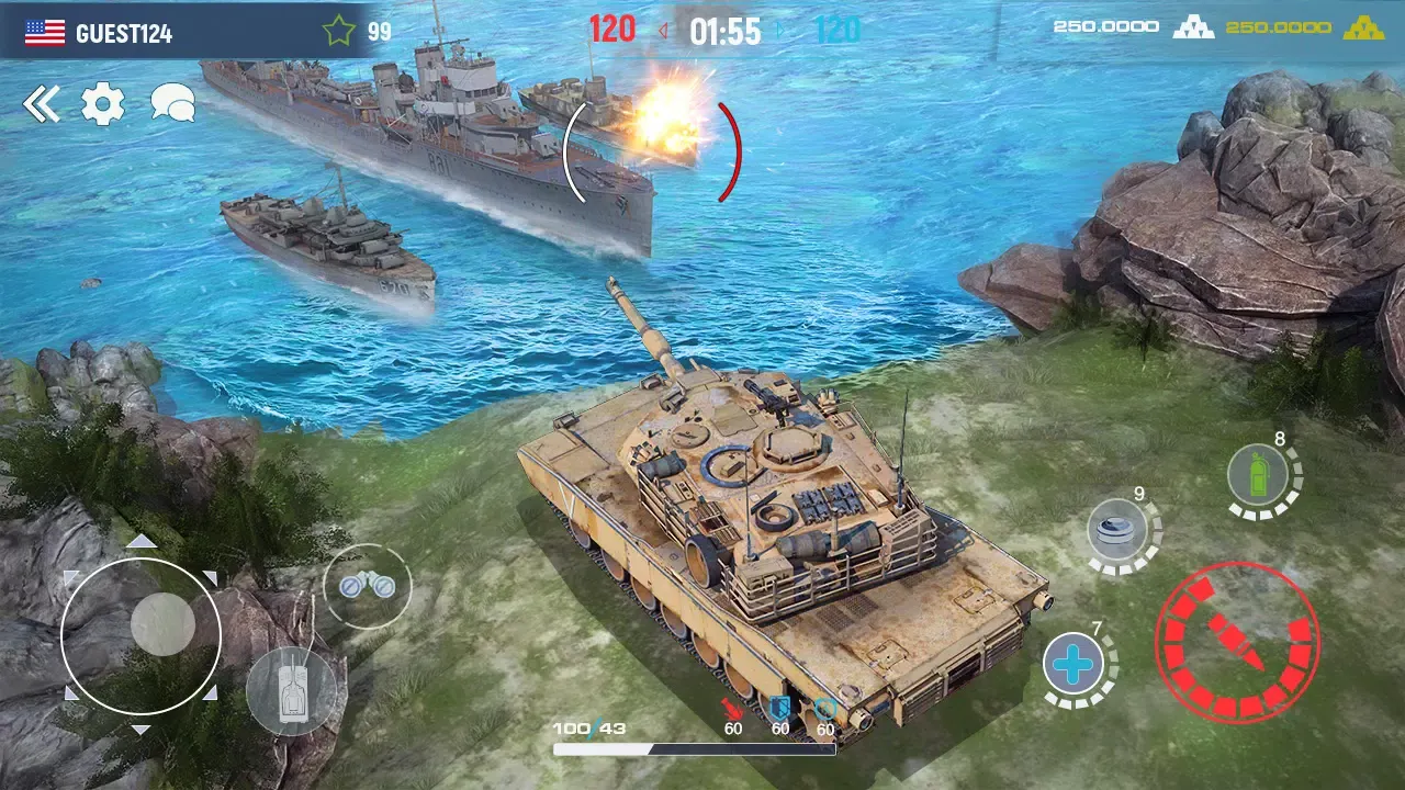 Tangkapan layar Tank Battle Game - War Game 3D