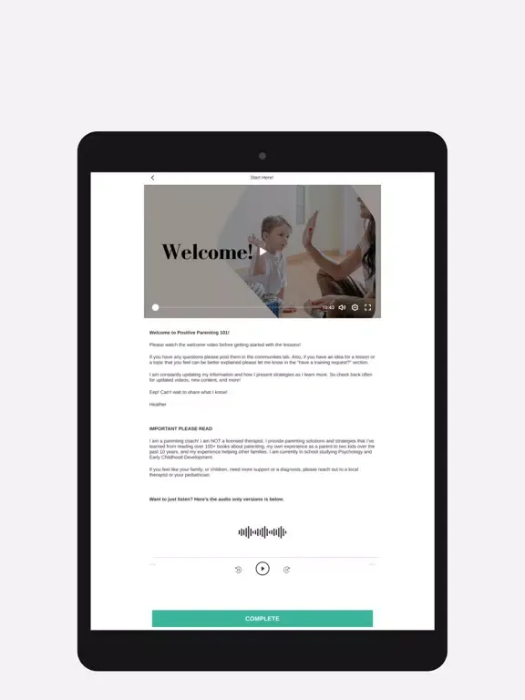 Screenshot di Positive Parenting 101 iPad 