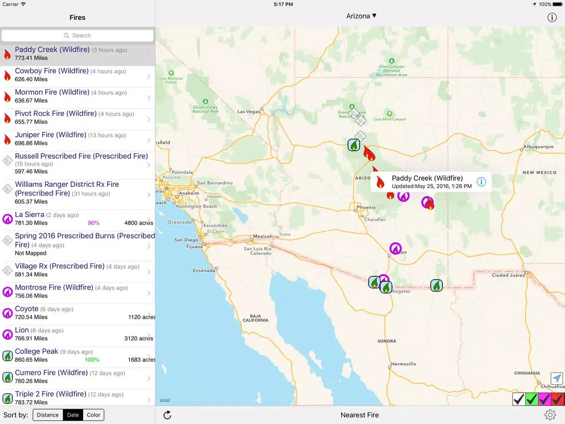 Zrzuty ekranu US Fires iPad 