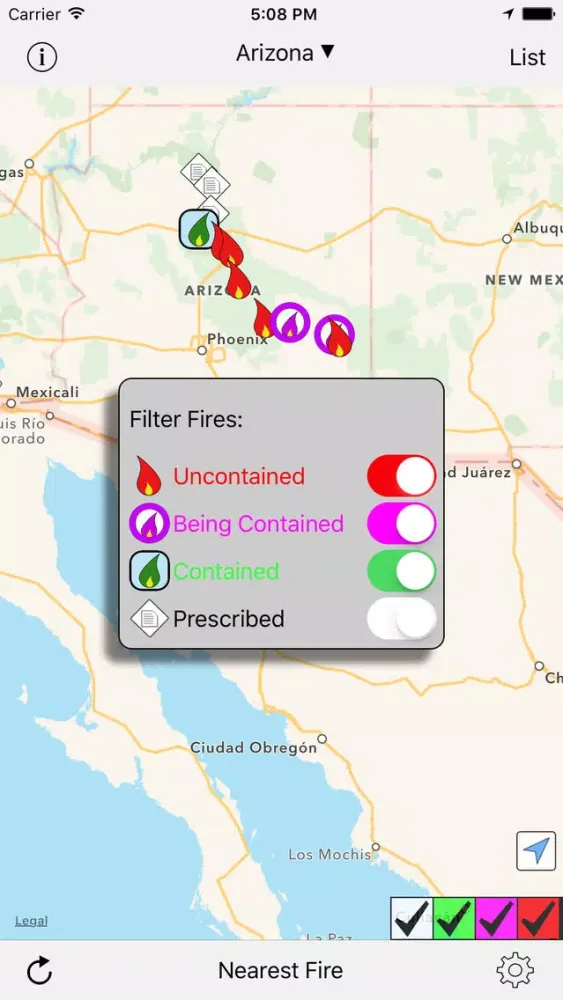 Zrzuty ekranu US Fires